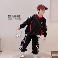 9.23号新品 男童运动洋气休闲国潮卫衣秋季中大童套装5092753O1