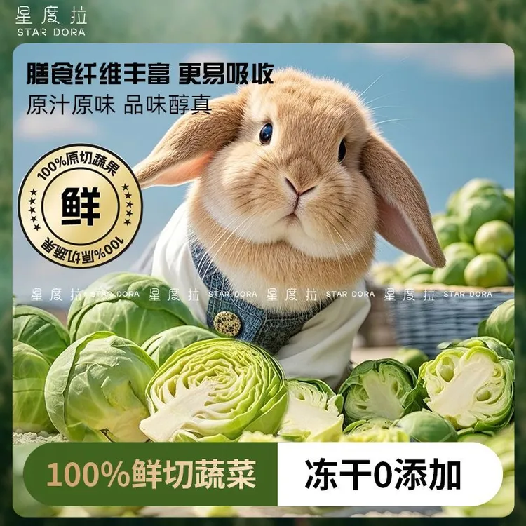 宠物兔狗冻干孢子甘蓝蔬菜磨牙零食金丝熊龙猫仓鼠荷兰猪水果饲料
