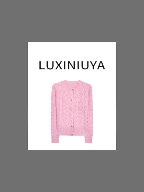 【LUXINIUYA】‘羊毛+羊绒’经典小马复古绞花羊毛软糯针织衫#QDS245