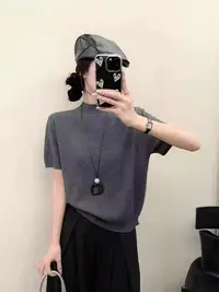 WANTHAT/凡黛卡简约百搭针织短袖6291