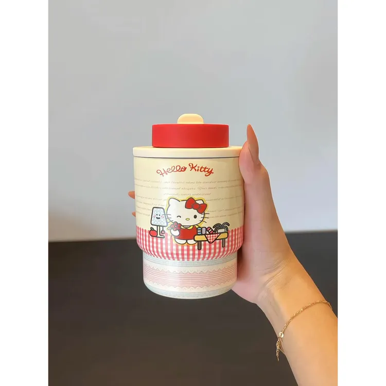 哈喽kt保温杯女生水杯外出吸管杯随行杯小巧便携可爱高颜值2025新