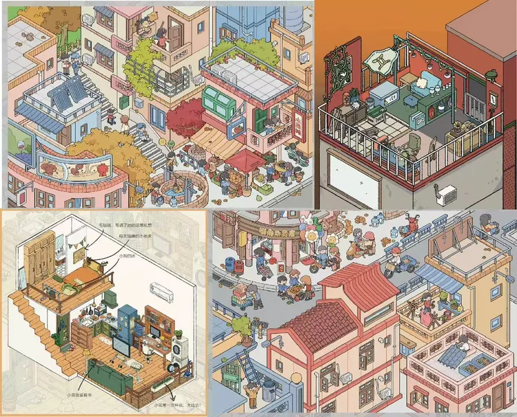 【WEEHOURS凌晨家原创4.0系列（哑膜）】微缩场景2.5d造景贴纸Diy解压
