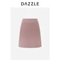 DAZZLE地素毛衫半裙深灰色橡筋腰毛衫半裙2H4E710