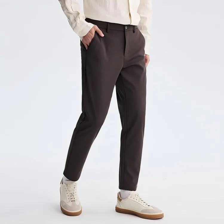 【25年新款】利郎男士秋季加厚修身九分抗皱免熨烫通勤小脚休闲裤