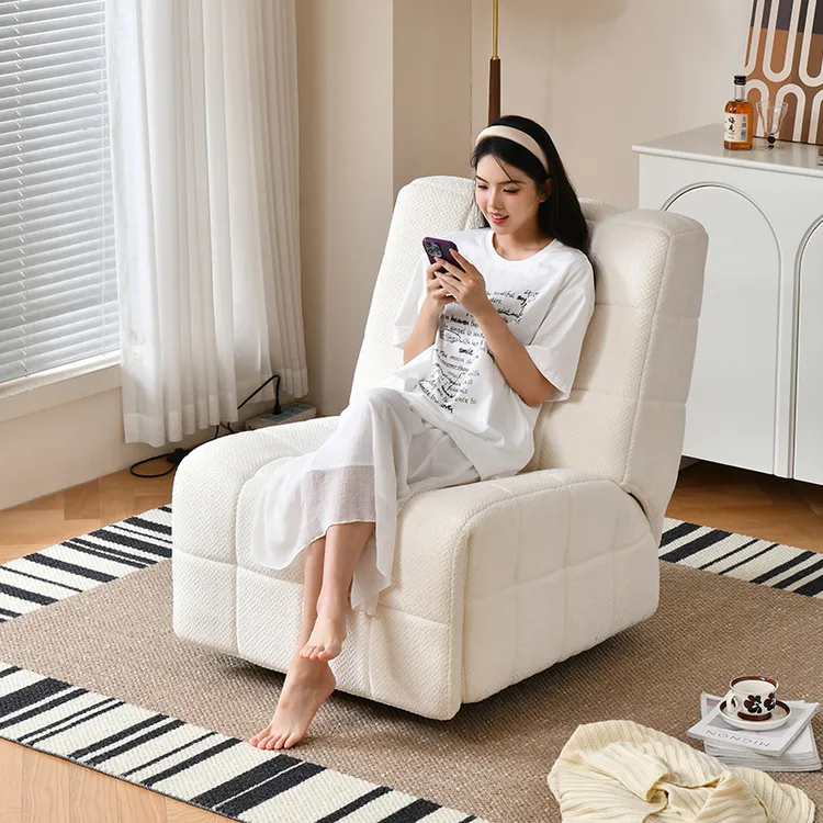 头等太空沙发舱单人多功能布艺客厅可躺懒人劳伦斯豆腐块电动摇椅