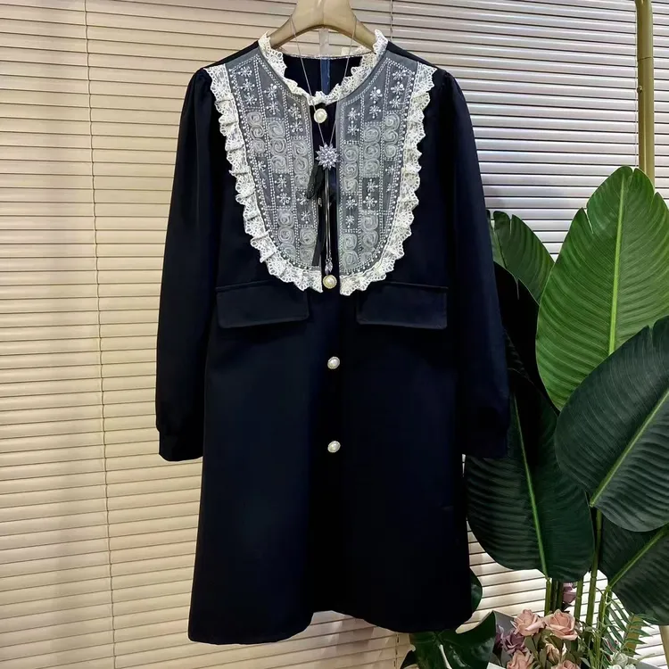 H胖mm欧货时尚新款法式复古小香风显瘦连衣裙