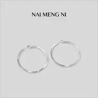 钛钢耳饰 NMN王火火&圆形大耳环法式简洁时尚耳饰 25RH29915