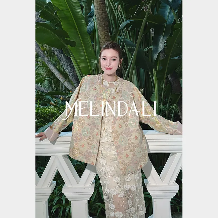 Melinda Li【小马宋锦】新中式36姆米桑蚕丝宋锦提花夹棉冬季外套