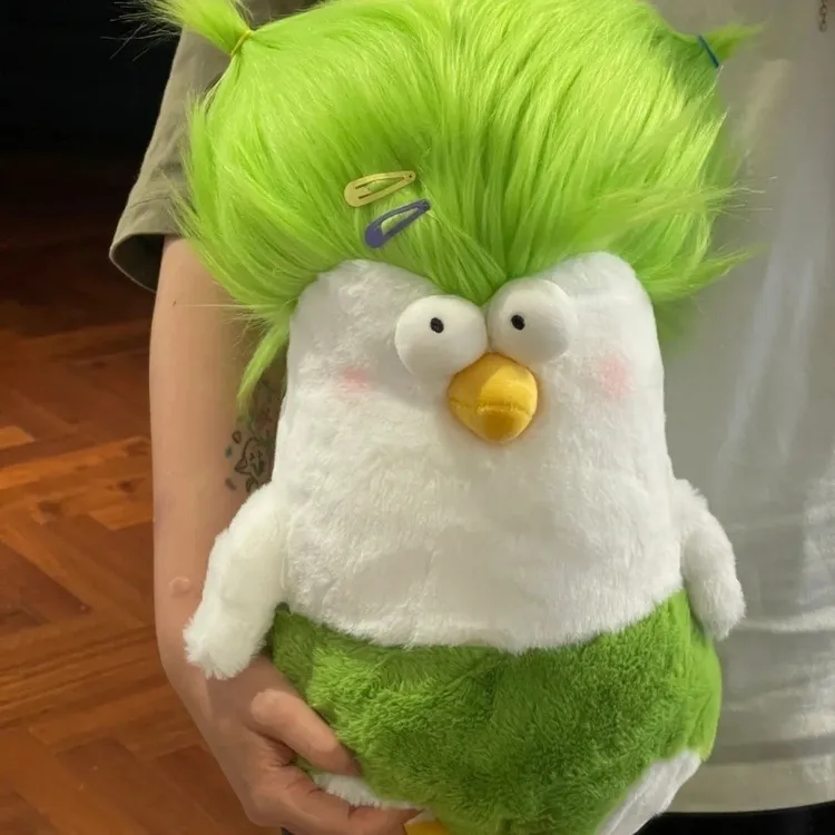 可爱爆头菜鸡毛绒玩具搞怪丑萌玩偶抱枕搞怪公仔送男女生日