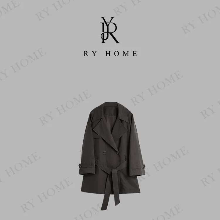 【容雨RYHOME】莱赛尔韩系简约百搭休闲风衣外套253W2377
