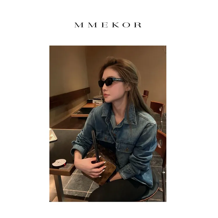 MMEKOR“东京牛仔”衬衫 2025新款秋款摩登街头百搭上衣 30677