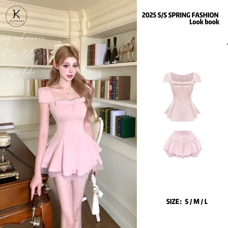 JOY KIKI鹅了么【miu系大小姐】夏季纯欲减龄显瘦上衣J25B549