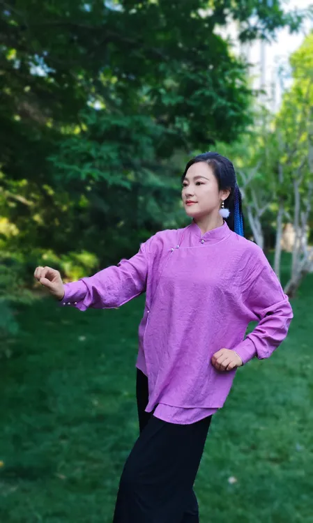 新款蒙古大袍衫宽松版上衣男女同款学生艺考舞台表演练习服