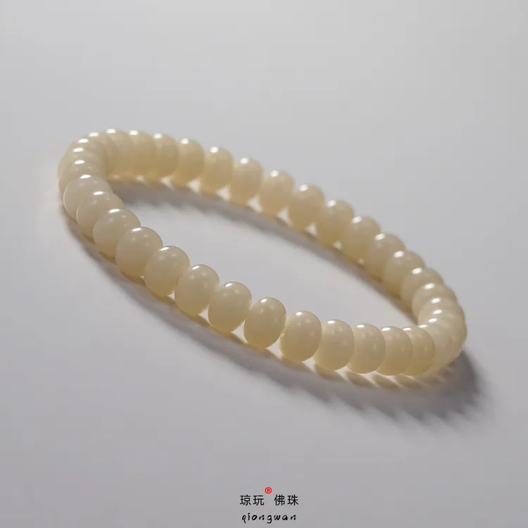 天然原生态苹果珠菩提根手串小尺寸单圈手链干磨籽7mm女男款文玩