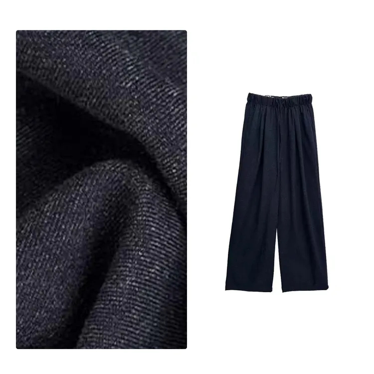 B 门店3&0/9！蓝墨休闲裤」轻量软牛仔垂感高腰直筒阔腿裤女 C24880