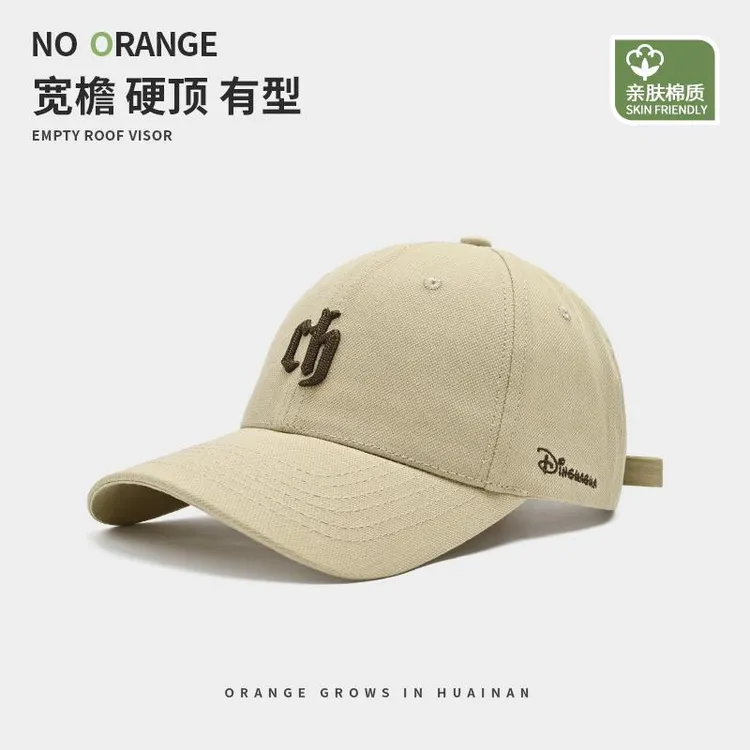 硬顶棒球帽情侣款2025夏季新款美式深顶加深鸭舌帽卡其色显脸帽子