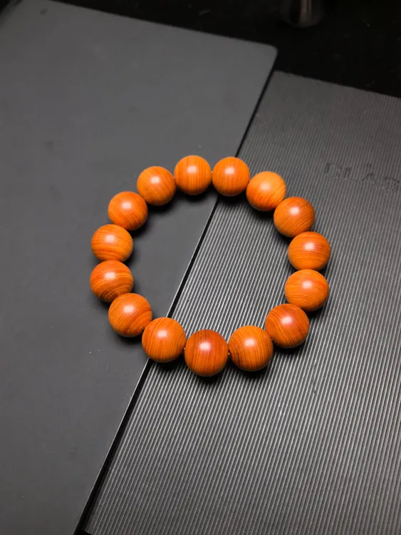 陈化崖柏老料手串1.5*15颗手串男女通带文玩手串