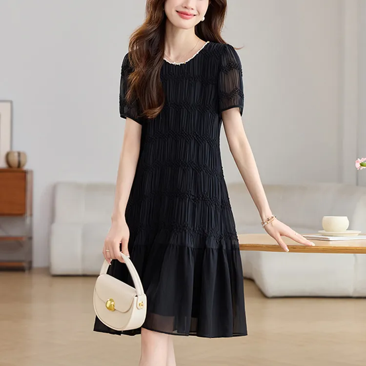 法式连衣裙2025新款今年流行爆款夏季时尚海边度假薄纱雪纺裙子女