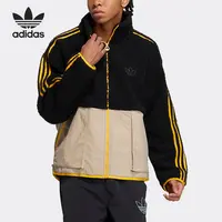 adidas/阿迪达斯三叶草加厚仿羊羔绒男子运动夹克HY1376