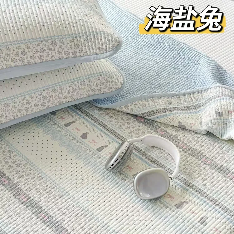 【梦境】全棉床盖防滑软席单双人家用绗缝纯棉床盖透气简约
