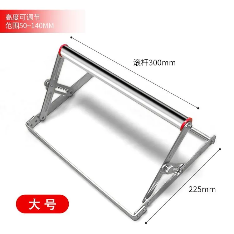 切割机托料架长料支撑架升降可调款滚轮支架可调尺寸201不锈钢架