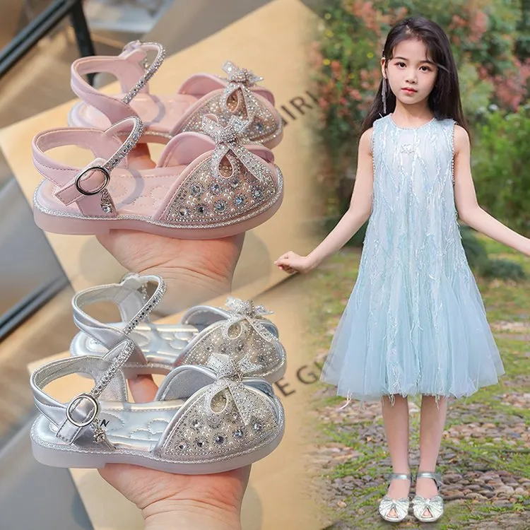 女童凉鞋公主夏款2025新款夏季儿童鞋子女孩水晶鞋爆款女宝宝艾莎