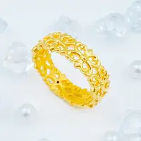 【国潮】足金999 满圈鸢尾花戒指1.52 12圈口