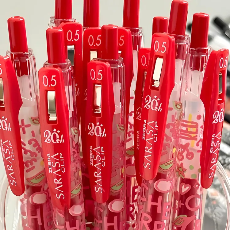 新品zebra斑马20周年限定纪念款sarasa中性笔樱桃学生高考毕业季