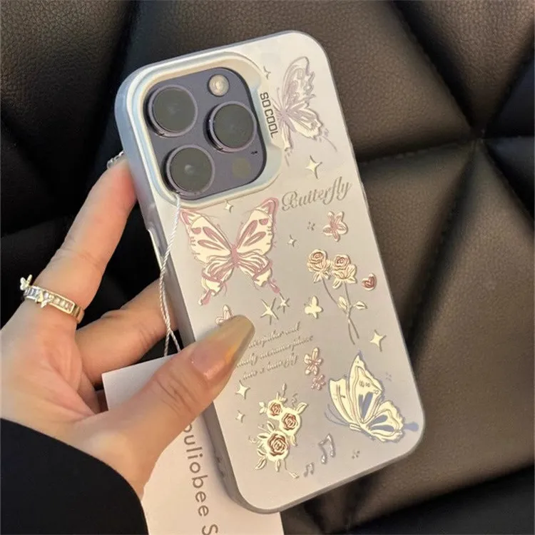 适用于苹果15手机壳iPhone16promax蝴蝶14可爱13小众12女11潮女款