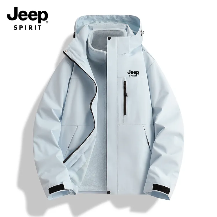 JEEP SPIRIT吉普爆款高品质户外男女同款三合一可拆卸冲锋衣夹克