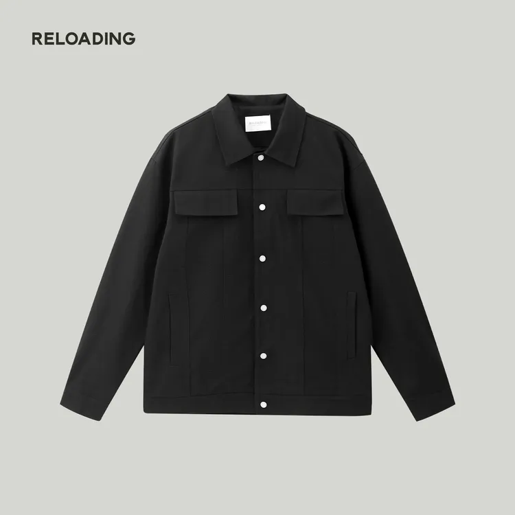 Reloading重新加载 经典分割压线口袋全棉商务休闲翻领行政夹克