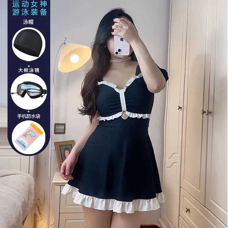 大码泳衣女2025新款保守遮肚显瘦胖妹妹大胸性感遮肉泳装平角裤