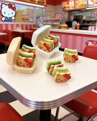 【 kt汉堡三明治 ＋KT-便-当-盒】DIY手机饰品配件