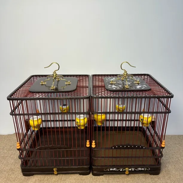 大叶紫檀天然金星方笼收藏款适合玉鸟麻料靛颏画眉八哥鸟型