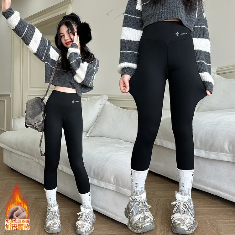 女童打底裤秋冬装中大童秋季时尚洋气加厚鲨鱼裤小女孩秋冬瑜伽裤