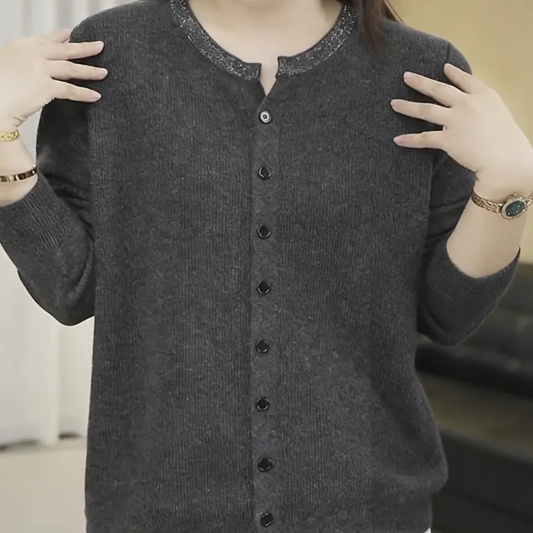 【80-160斤】2026保暖加厚开衫毛衫极简风毛衣时尚长袖女1102