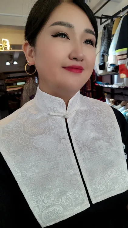 蒙古袍内搭假领子搭配内搭假立领子蒙古袍里面穿的假领子男女可摘