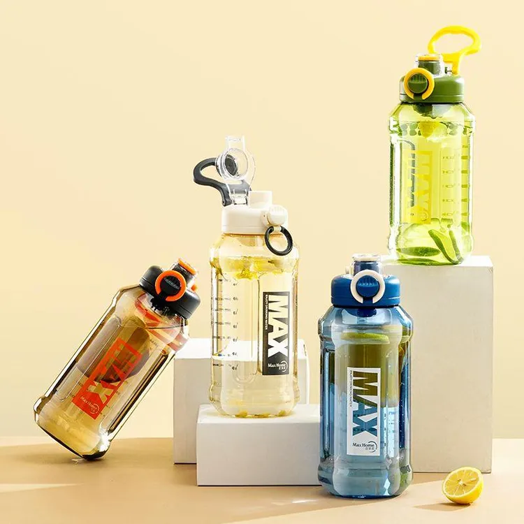 超大容量军训塑料水杯男可携式户外运动健身水壶水瓶大号太空杯子