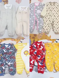 闭档空气棉连体爬爬服男宝女宝