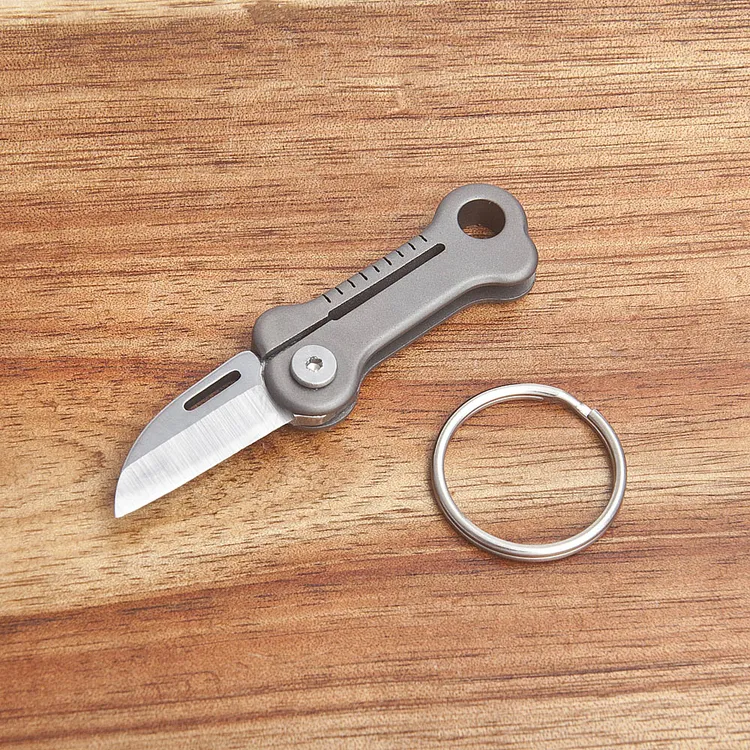 钛合金钥匙扣小刀可折叠随身迷你户外拆快递开箱刀