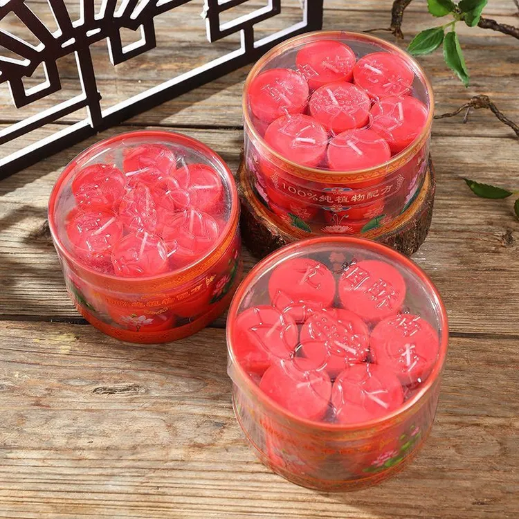 无烟酥油灯梅花粒家用供佛蜡烛长明灯纯天然环保无味设计