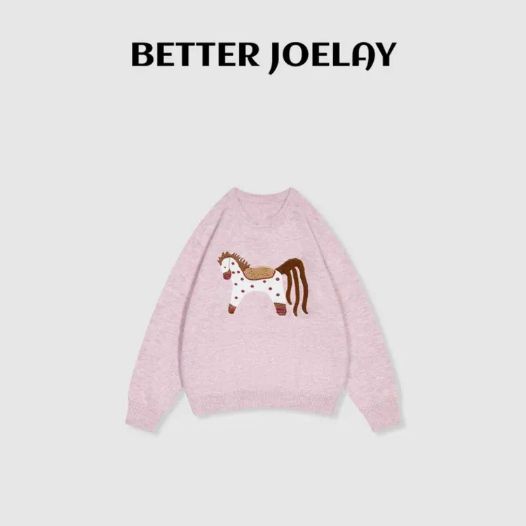 BETTER JOELAY-【素锦浅梦】套头毛衣气质百搭洋气韩版LL6323