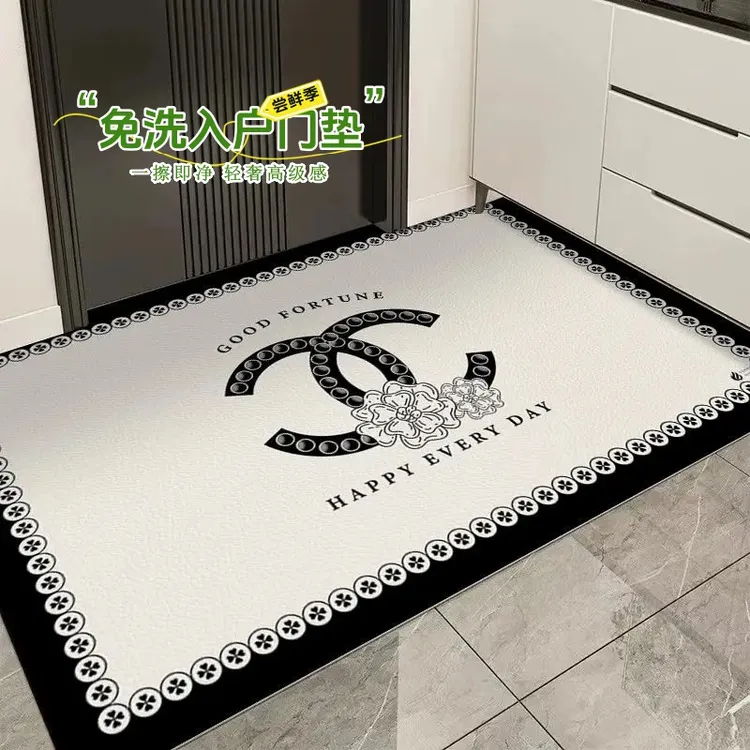 门口地垫防滑可擦免洗可剪裁进门脚垫玄关地毯易清理耐磨入户门垫