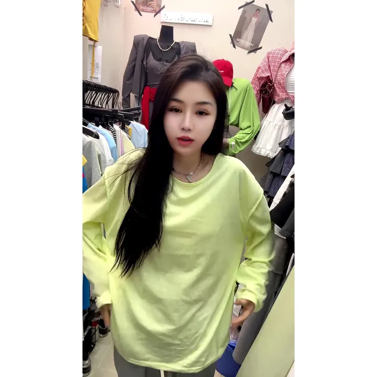 春新款时尚大版慵懒小设计绑带露背斜肩防晒长袖T恤