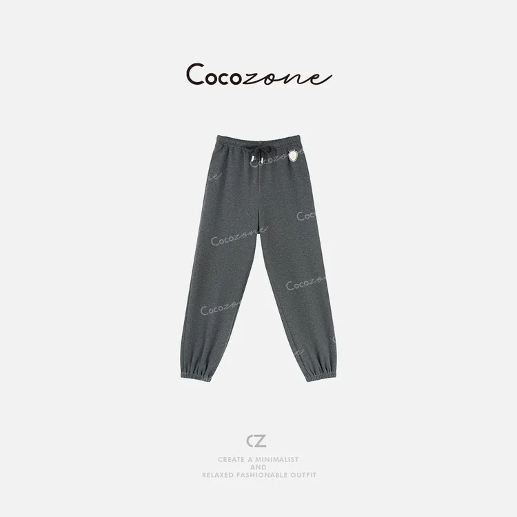 COCO ZONE 刘一一自然垂坠松弛感高街运动风休闲裤CD2A1422