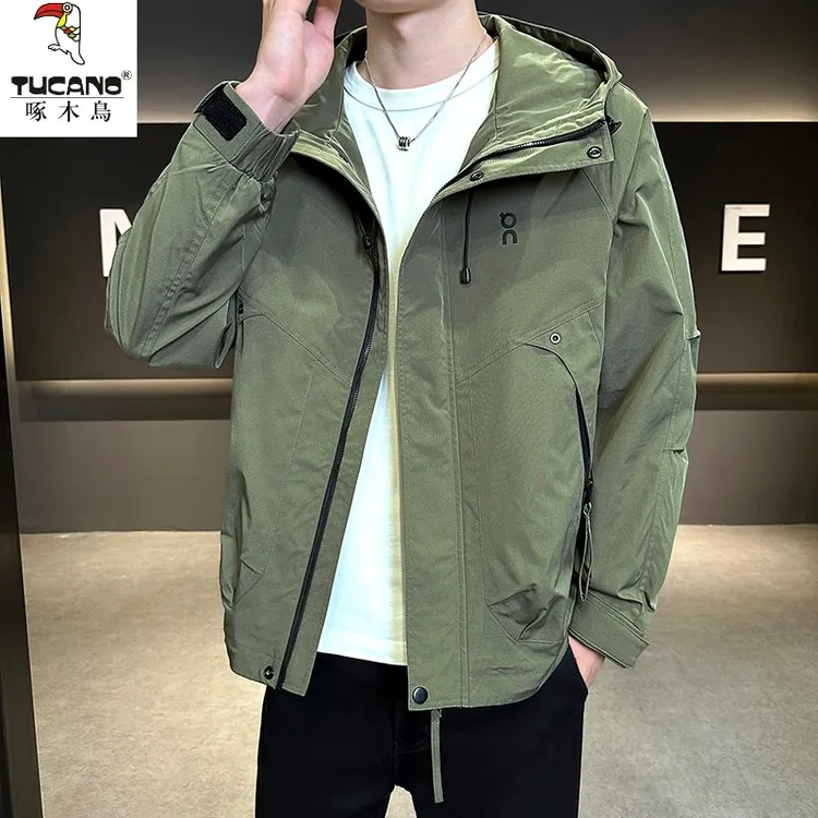 TUCANO/啄木鳥男士连帽外套韩版工装通勤风时尚休闲百搭宽松潮流
