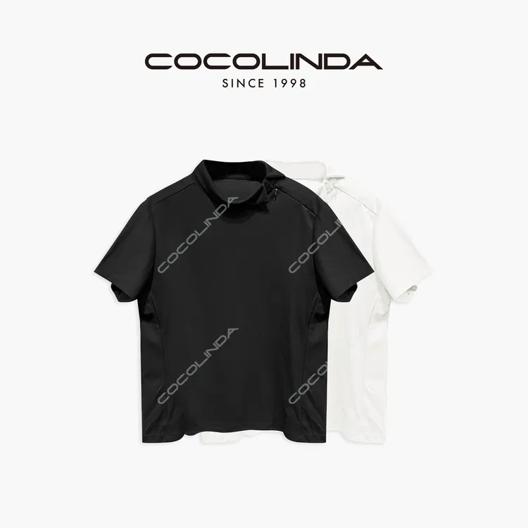 COCOLINDA | 高尔夫款运动风领口侧拉链显瘦短袖T恤T5029