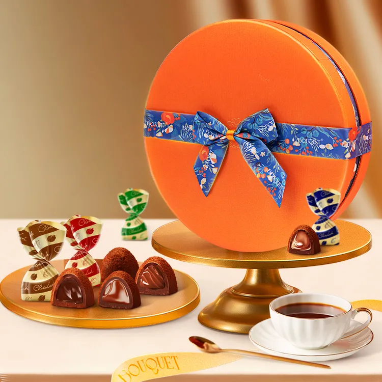 卜珂零点松露形纯可可脂四口味糖果零食精美礼盒装500g