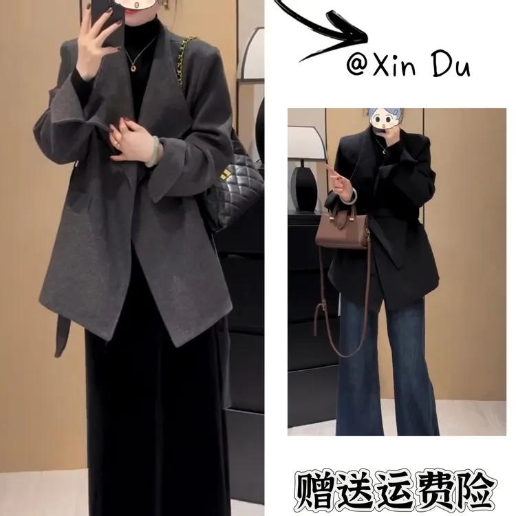 2025秋季新款时尚显瘦气质女士网红洋气外套百搭款D23405