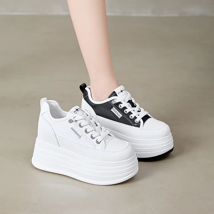 艾格鸟10公分隐形增高休闲时尚显瘦秋冬加厚百搭轻便女鞋878-1E